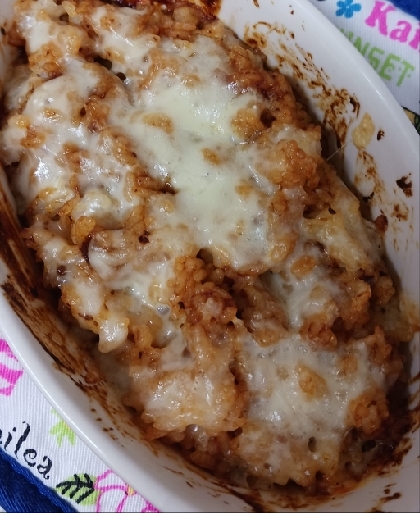 材料3つ❤️市販のソースとチーズで簡単ミートドリア