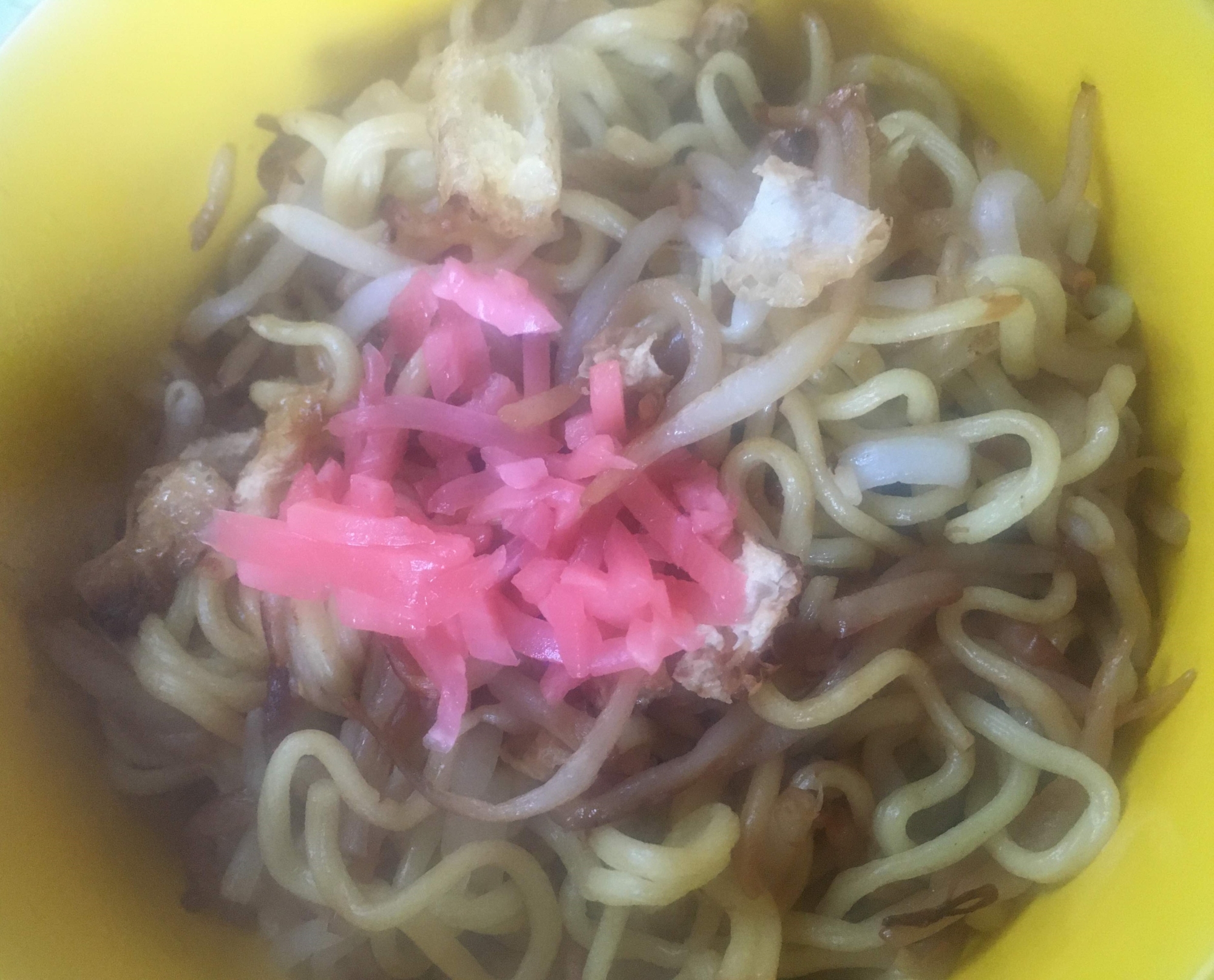 もやしと油揚げの醤油焼きそば