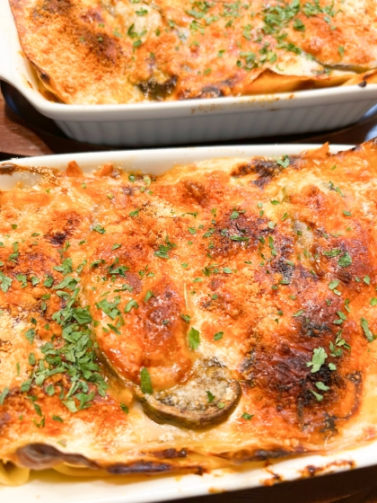 レトルトを活用して　本格風のラザニア