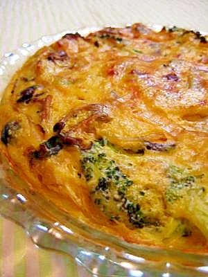 ブロッコリーの豆腐キッシュ