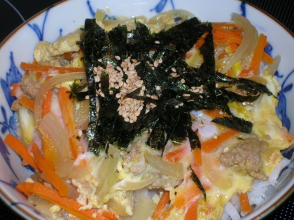 めんつゆで親子丼、簡単でいいですね～♪美味しかったです☆☆ごちそうさま～！！！