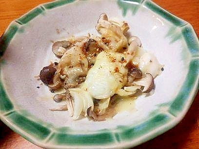 百合根と　しめじの　チーズ蒸し（国産チーズ）