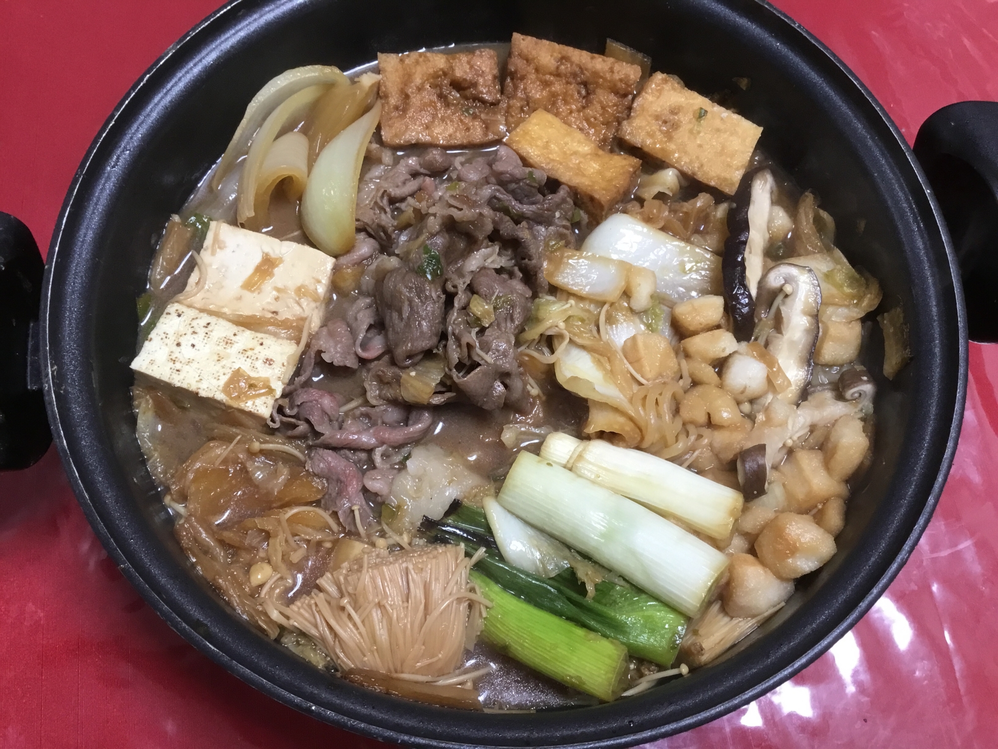 長ネギと牛肉のすき焼き