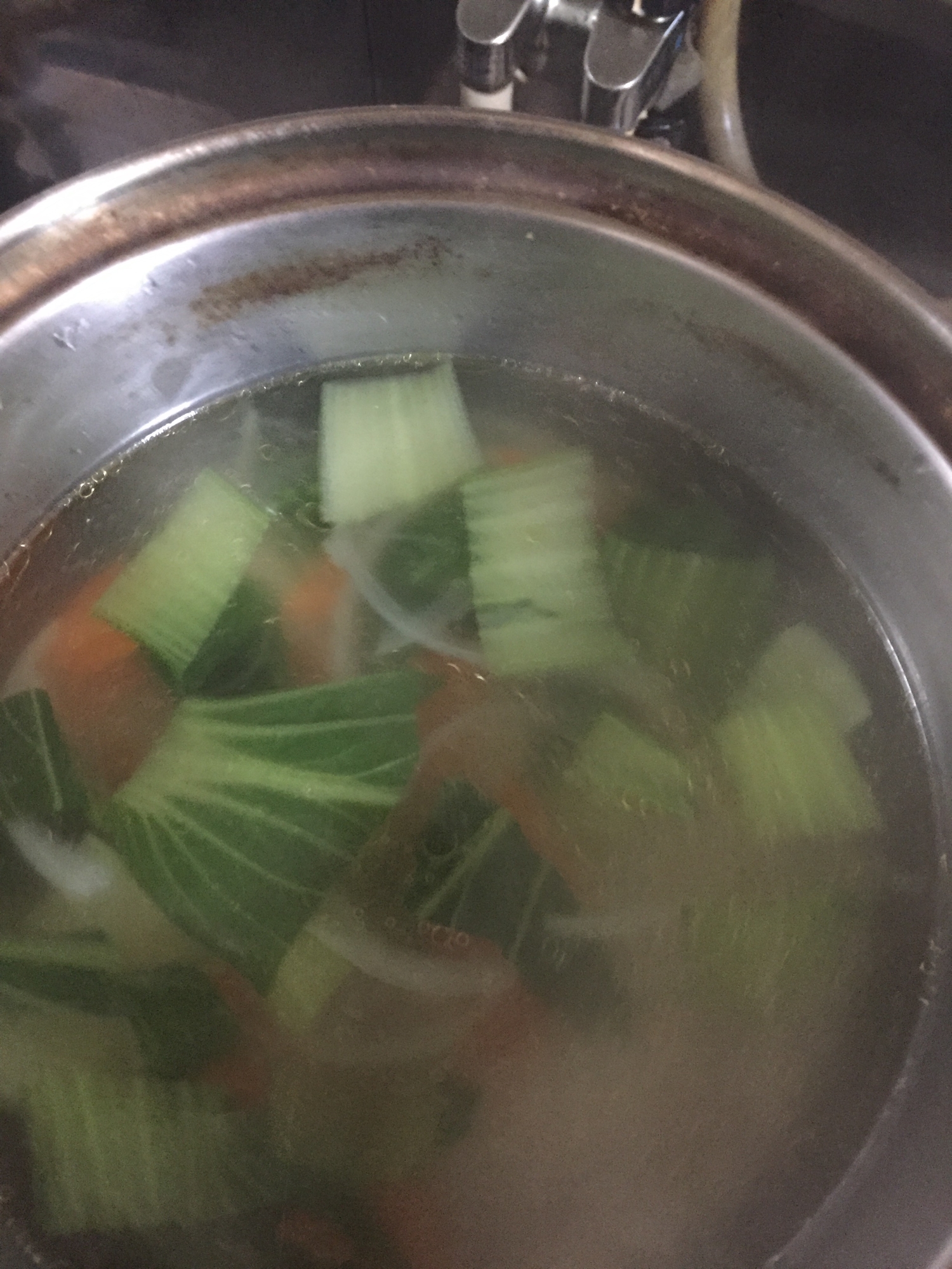 青梗菜の中華スープ