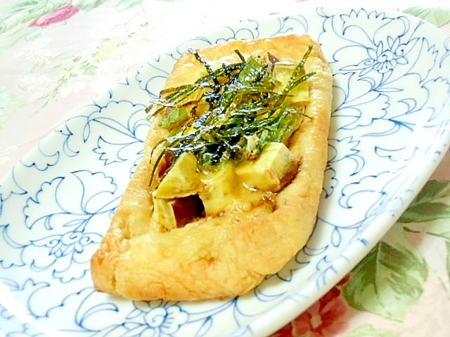 油揚げｄｅ❤薩摩芋とチーズの葱醤油海苔焼き❤