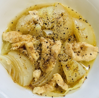 新玉ねぎの丸ごとレンジ蒸し
