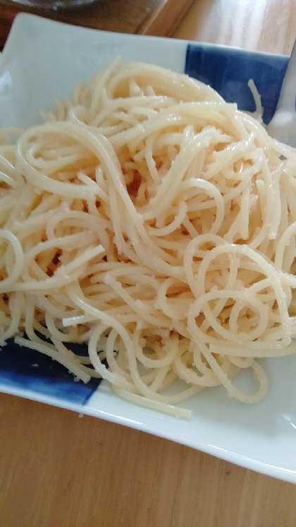 材料少なめ　たらこパスタ