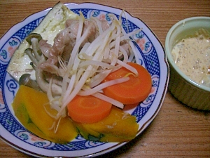 蒸し野菜のしょうゆ麹ディップ