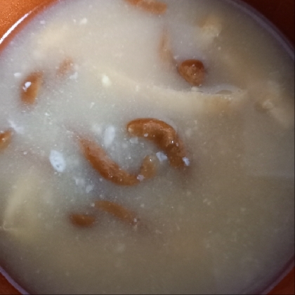 ➿なめこと油揚げの味噌汁➿