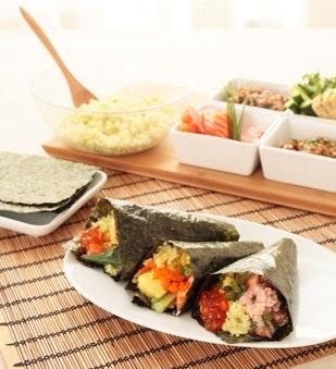 シャリはキャベツの手巻き寿司