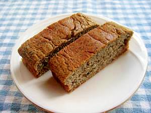 米粉&おからでもっちり、黒ごまきな粉ケーキ