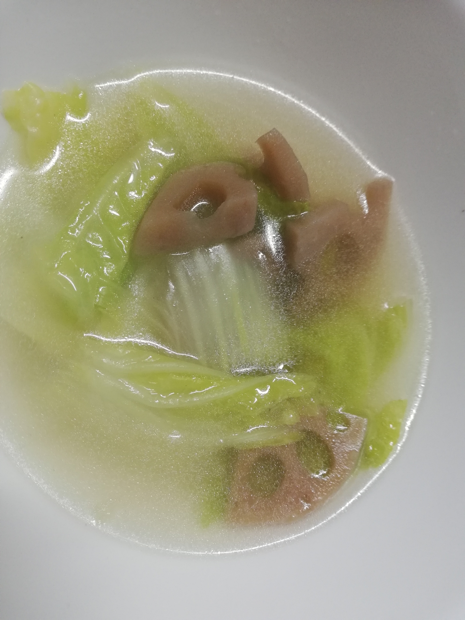 レンコンと白菜の中華スープ
