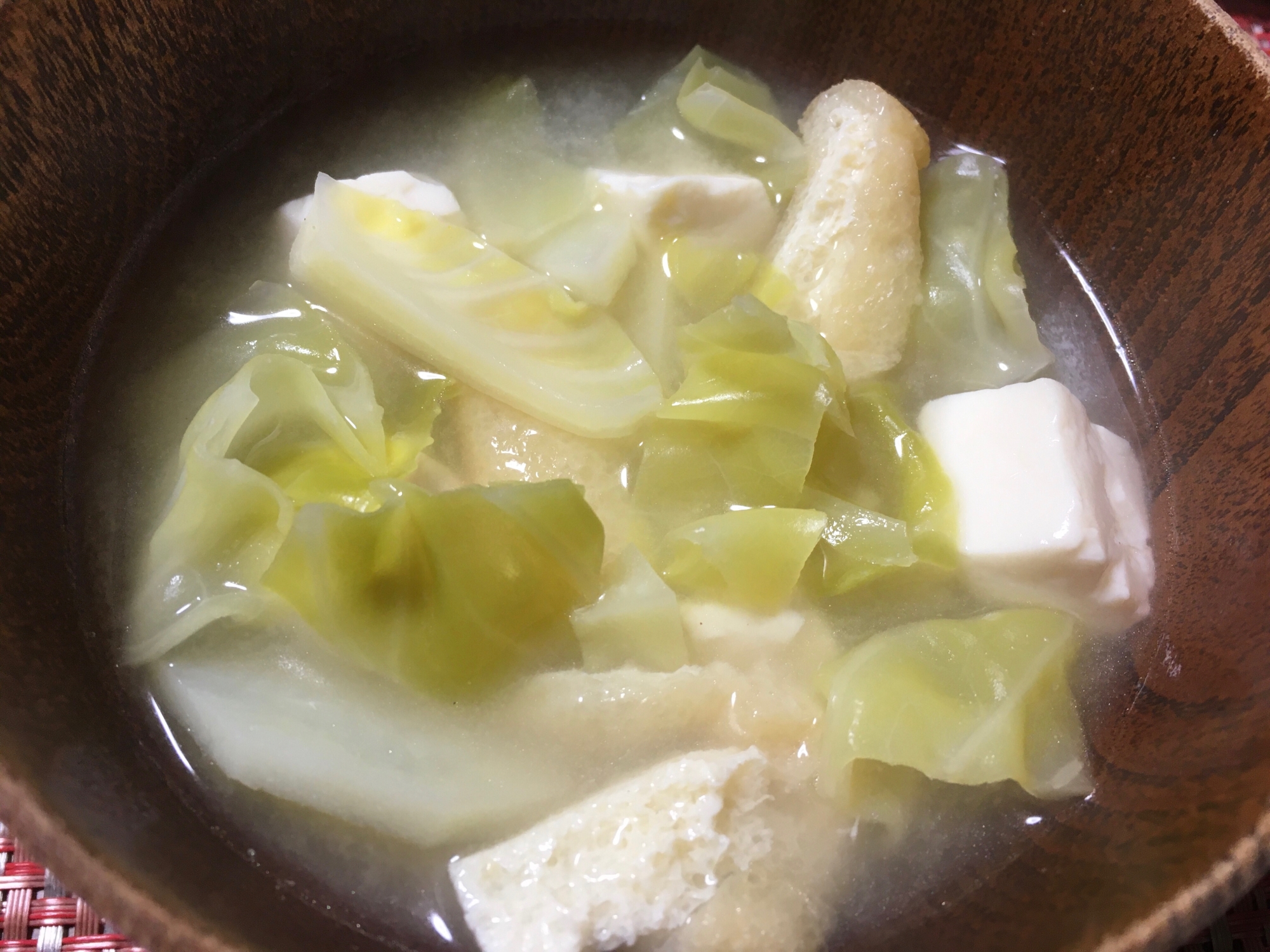 野菜と油揚げのおみそ汁★