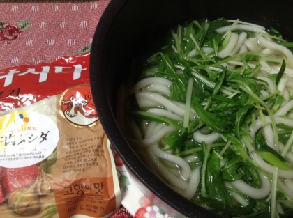 土鍋で作ろ❤葱と水菜のおうどん❤