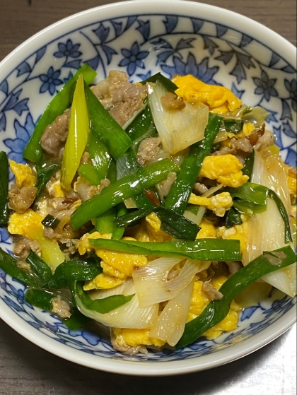 豚肉のにらたま炒め【中華・主菜】