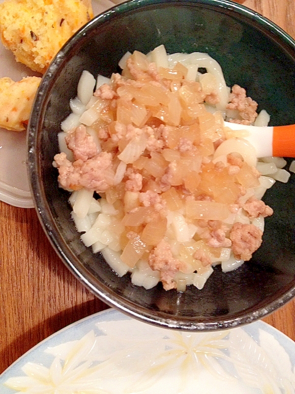 離乳食☆肉味噌がけうどん