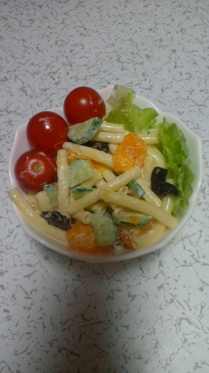 マカロニのヨーグルトフルーツサラダ☆幼児食