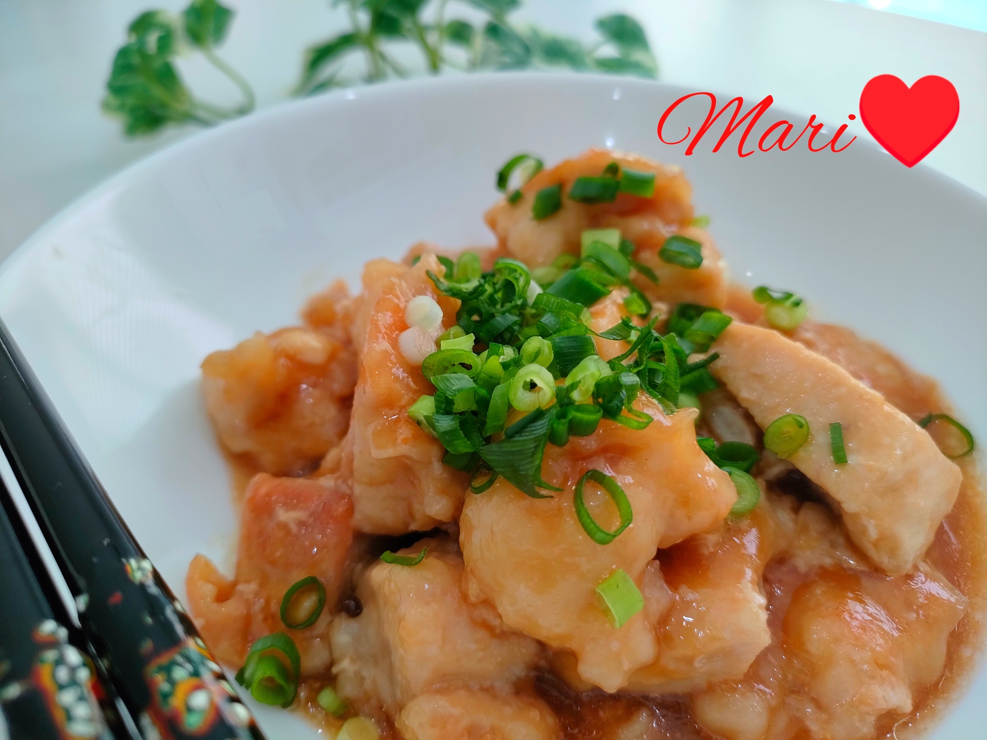 片栗粉でぷる照り旨!鶏むね肉のスタミナ焼き