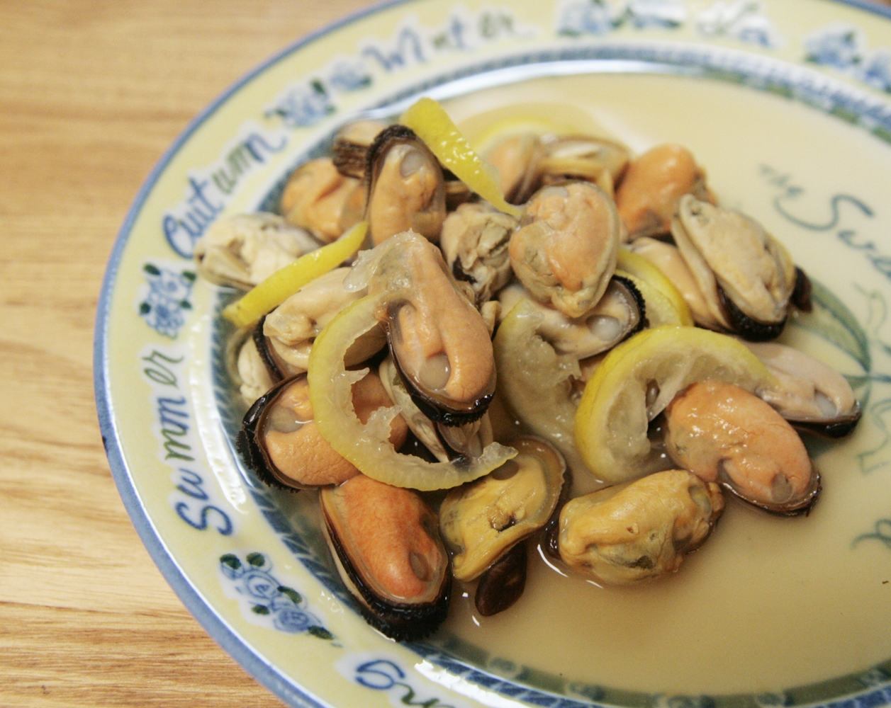 和風に♪ムール貝のゆずしょうゆ煮