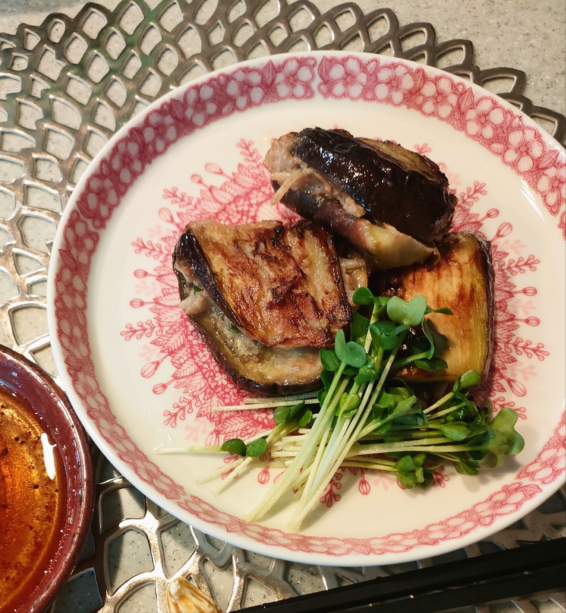 なすのはさみ焼