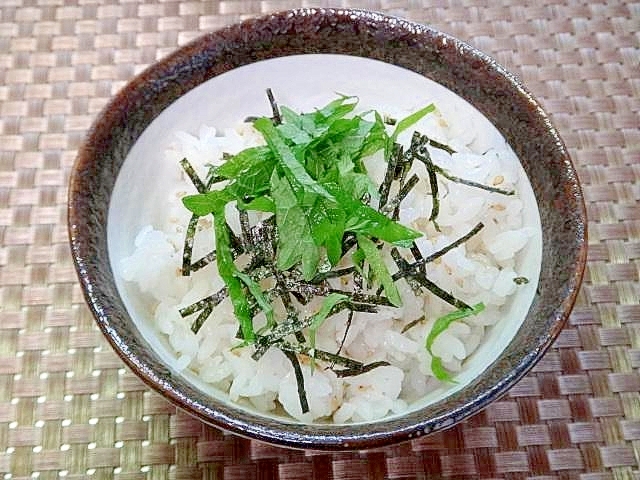 大葉と海苔のごはん