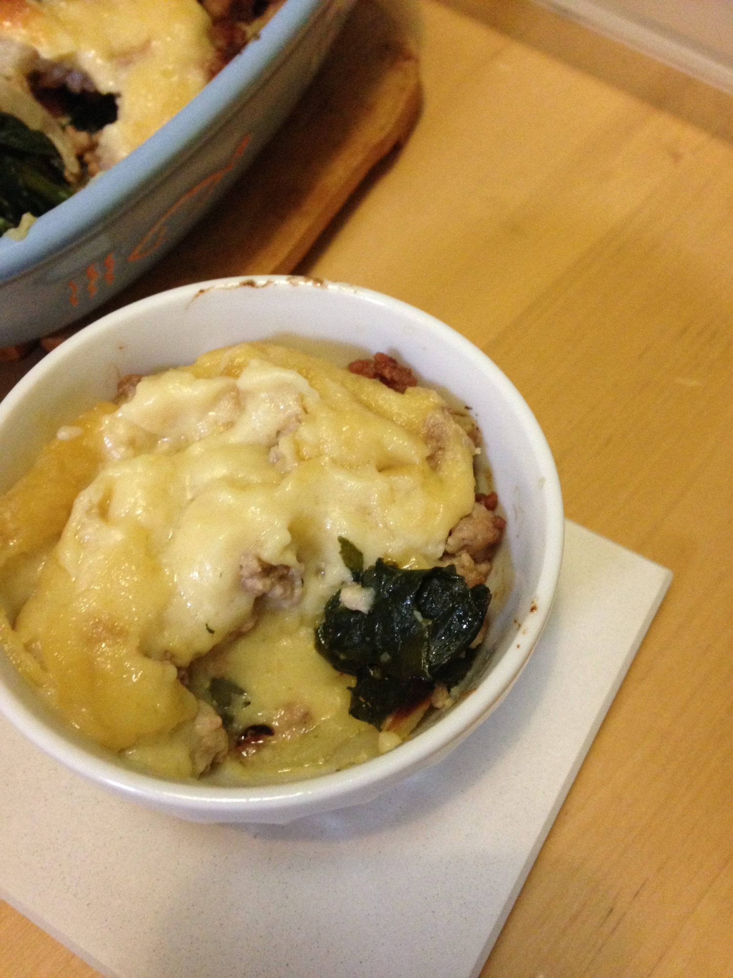 ほうれん草と鳥そぼろの豆乳グラタン レシピ 作り方 By まりえがお 楽天レシピ ほうれん草と鳥そぼろの豆乳グラタン レシピ 作り方 By まりえがお 楽天レシピ