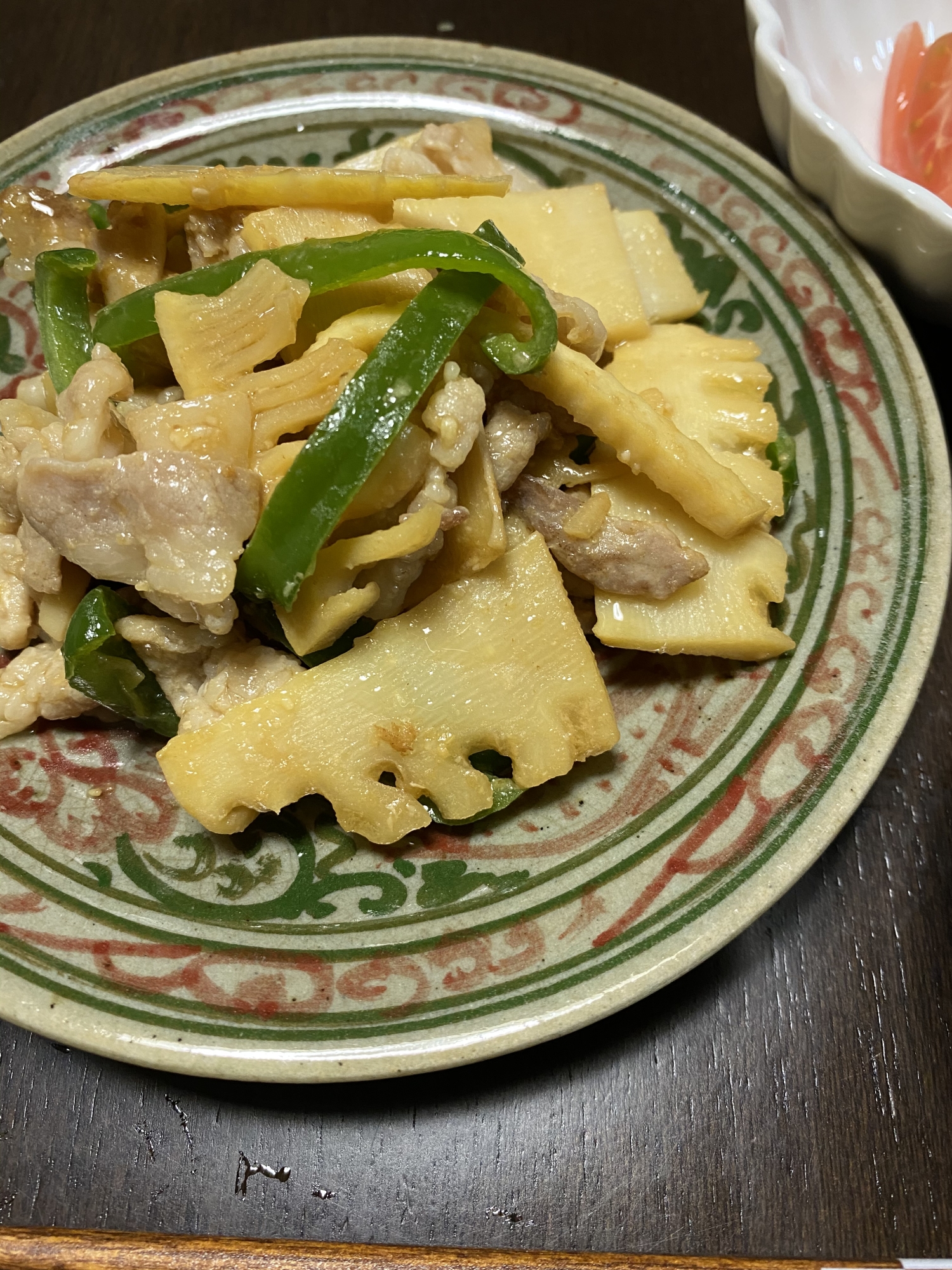 タケノコと豚肉のスタミナ味噌炒め♪