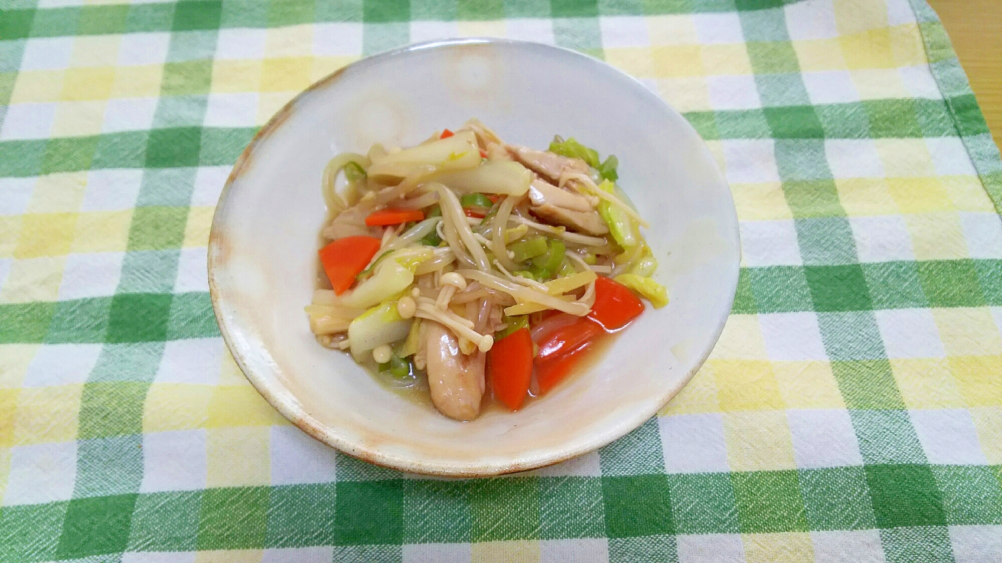 鍋の余野菜で中華炒め煮