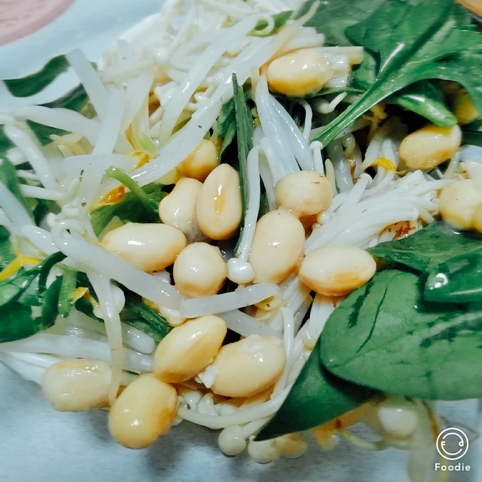 ほうれん草もやし大豆サラダ