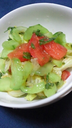 夏野菜の柚味噌サラダ