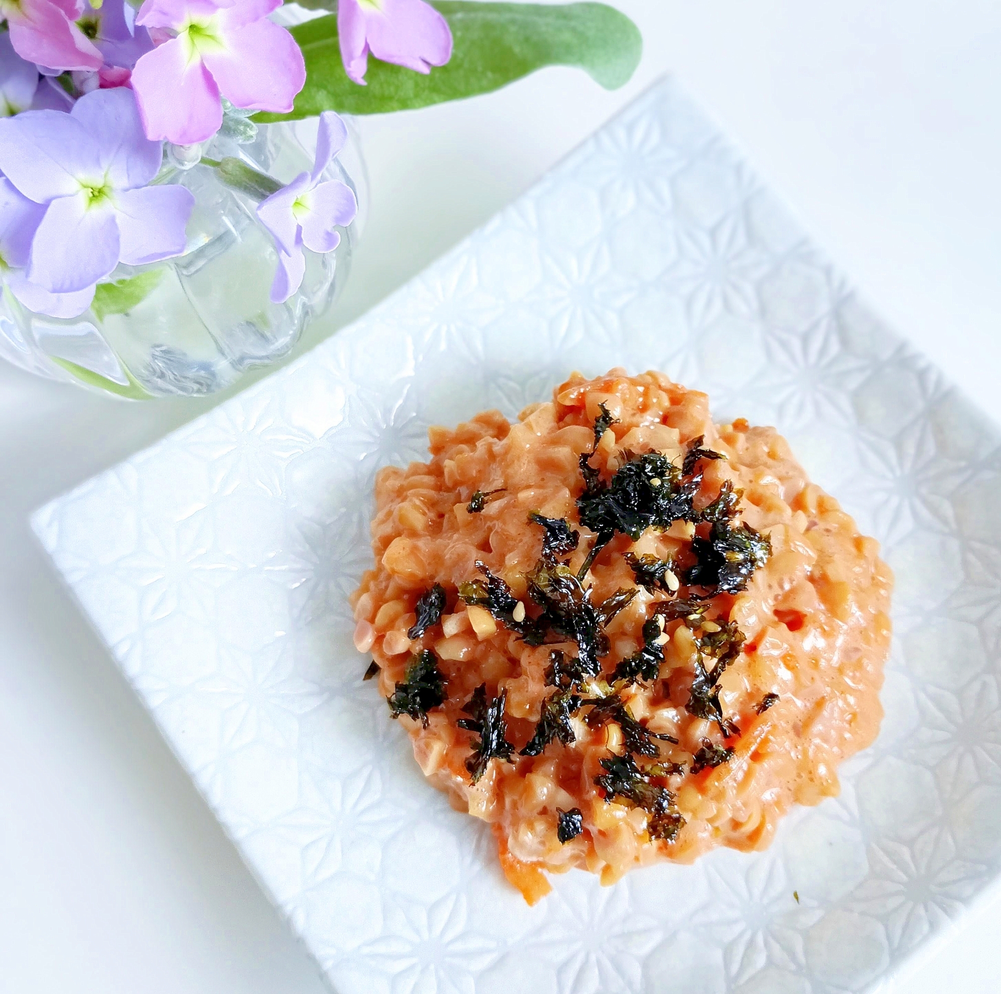 菌活しましょᕷ*さきいかキムチのアレンジ納豆ꕤ୭*