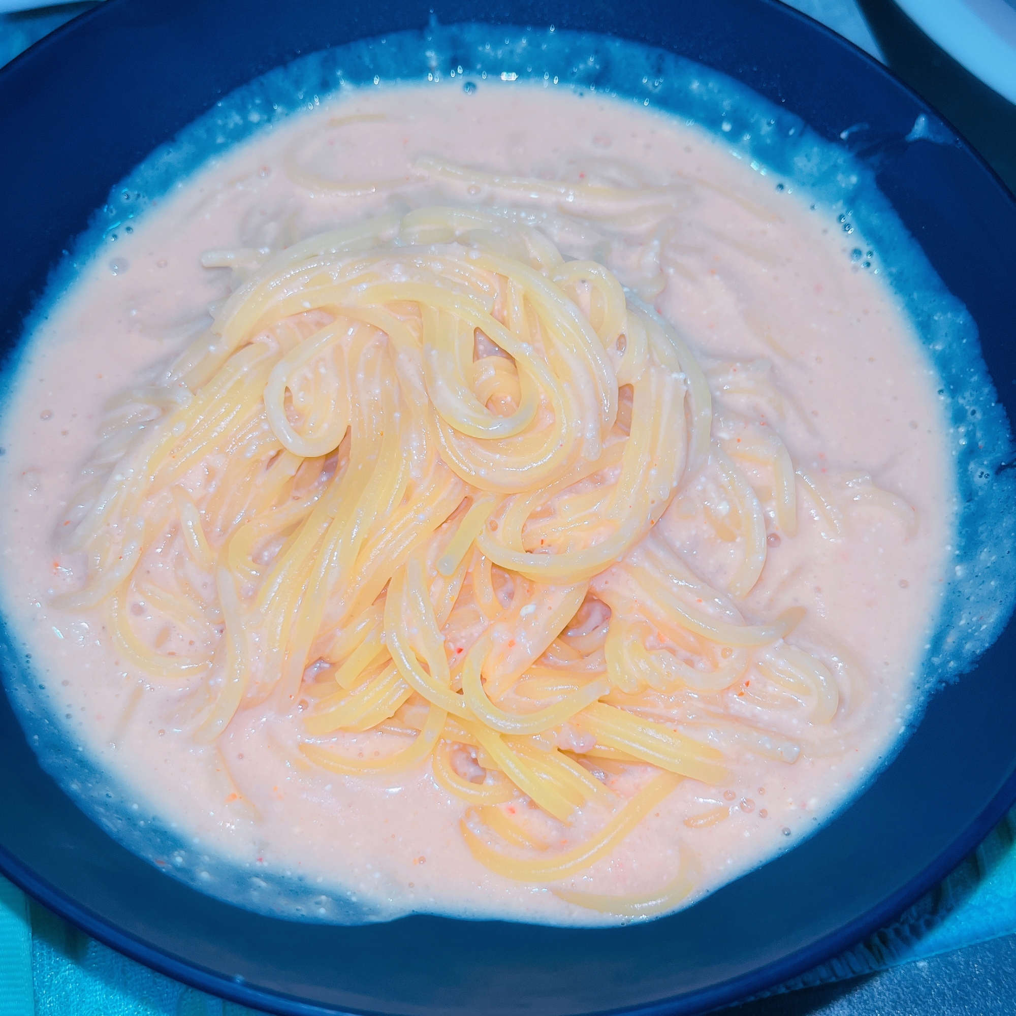 濃厚￤豆乳明太子のクリームスープパスタ￤簡単