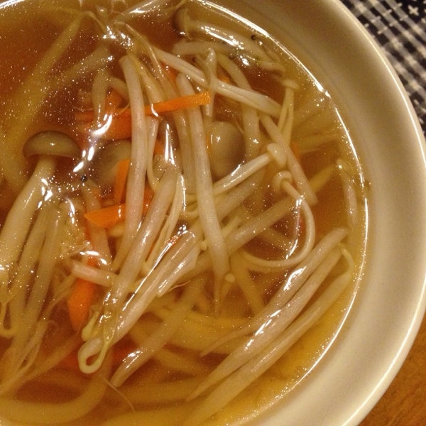 もやしとキノコのコンソメスープ レシピ 作り方 By Tommeg12 楽天レシピ もやしとキノコのコンソメスープ レシピ 作り方 By Tommeg12 楽天レシピ