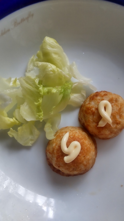 たこ焼き(:｡)ﾐ野菜サラダ