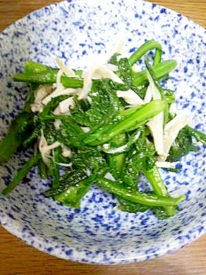 春菊とえのきのおひたし