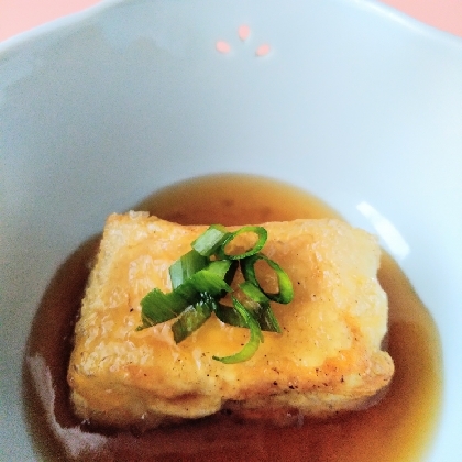 揚げ焼き豆腐（タレは、ほんのり甘い）