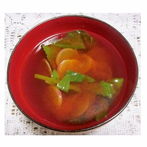 ラディッシュの味噌汁