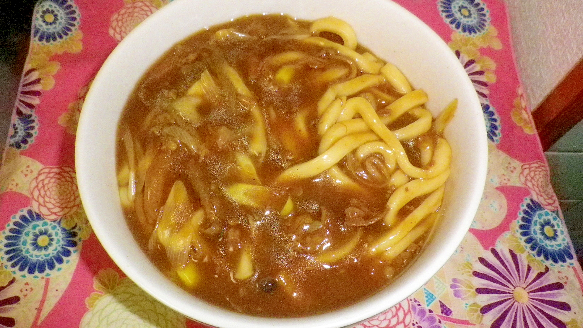 残ったカレーでカレーうどん