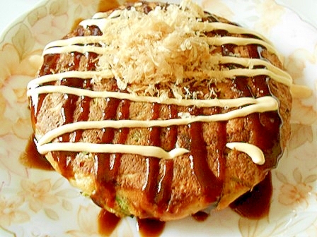 きゃべつと小ねぎだけの　お好み焼き