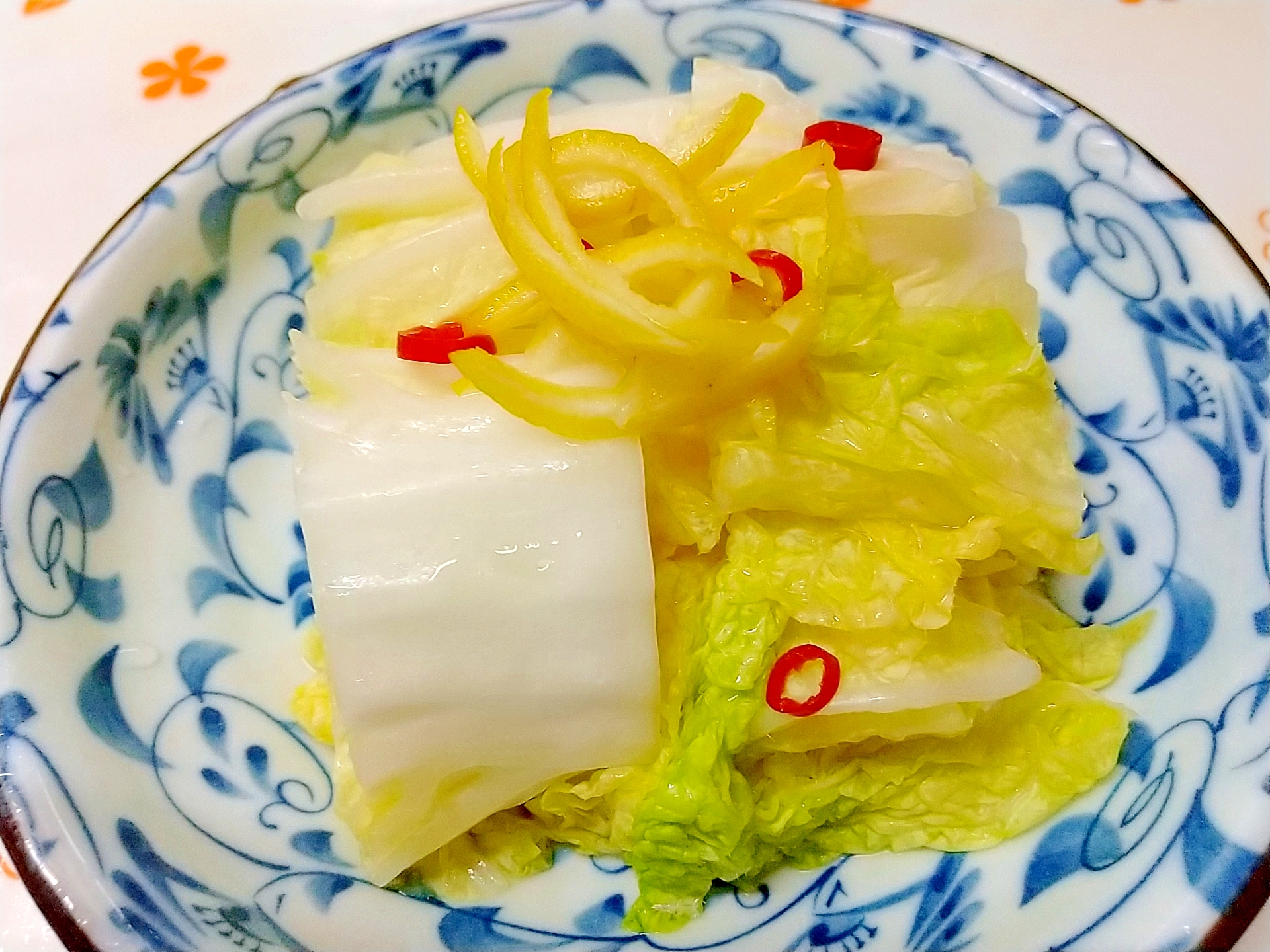 重石なし、白菜のお漬け物