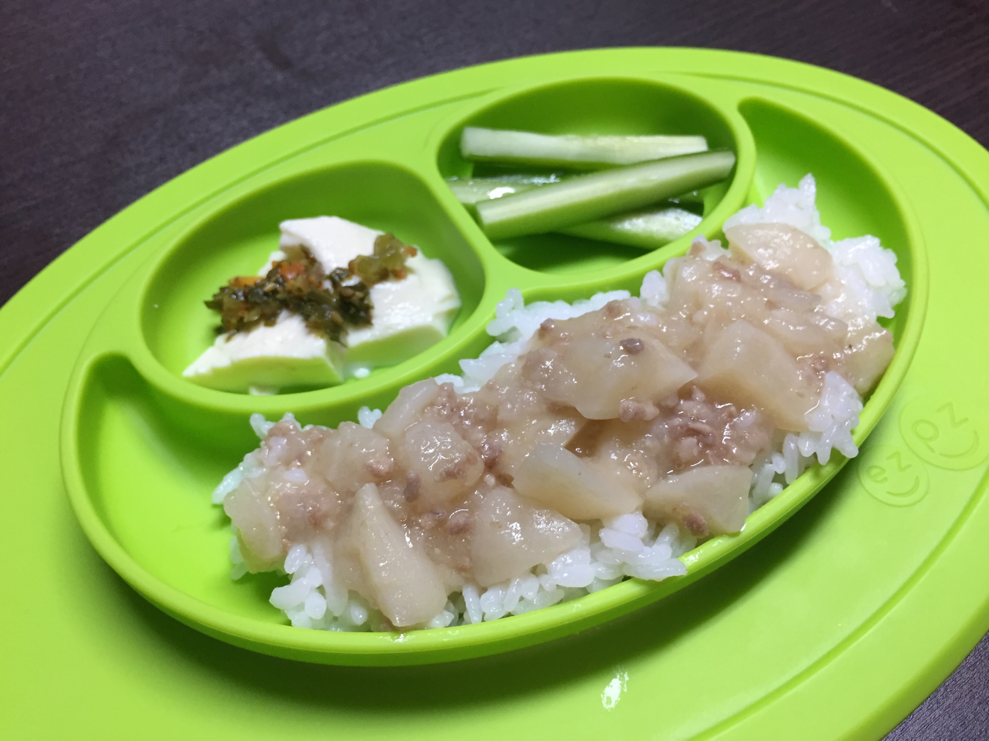 離乳食 完了期 かぶの挽き肉あんかけ丼 レシピ 作り方 By 楽天レシピ