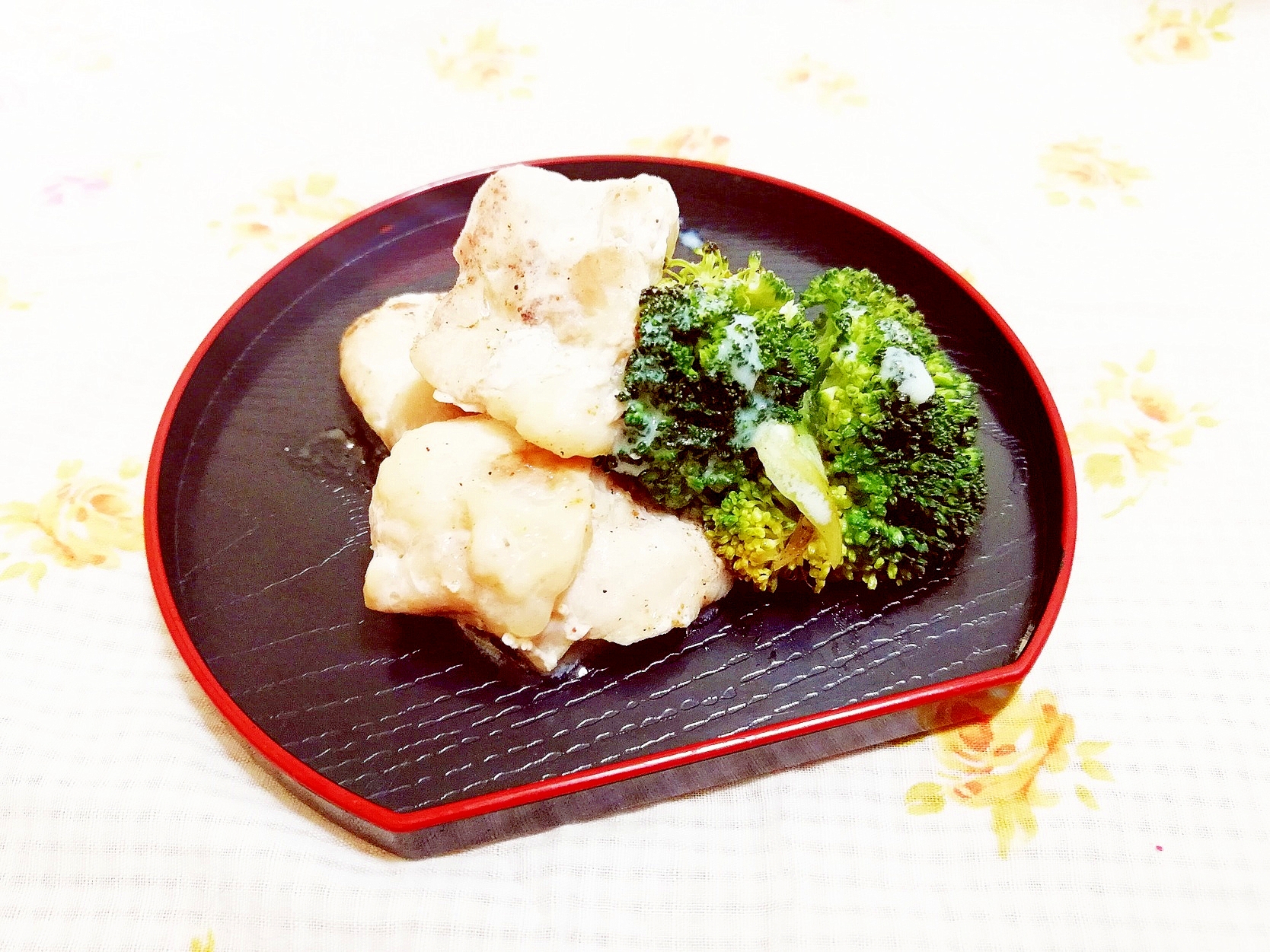 ドレッシング添え 鶏肩肉とブロッコリーの蒸し焼き レシピ 作り方 By 仄香 楽天レシピ