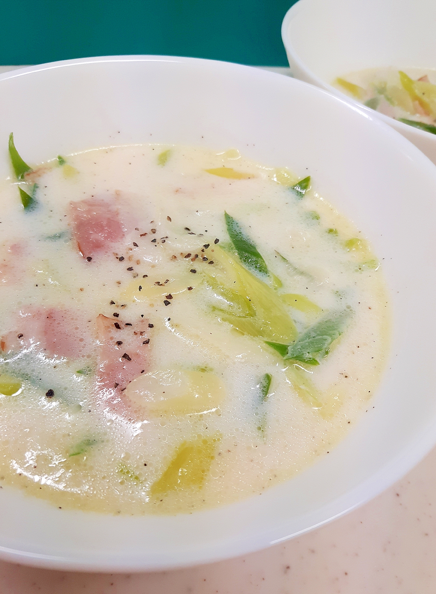 子供が喜ぶ 長ネギとベーコンのミルクスープ レシピ 作り方 By Acchan66 楽天レシピ