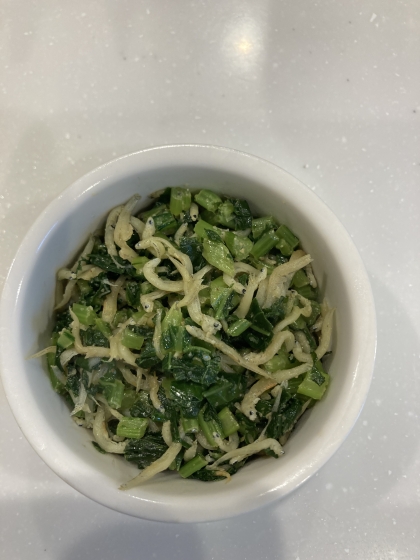 ごま油香る！かぶの葉じゃこ炒め