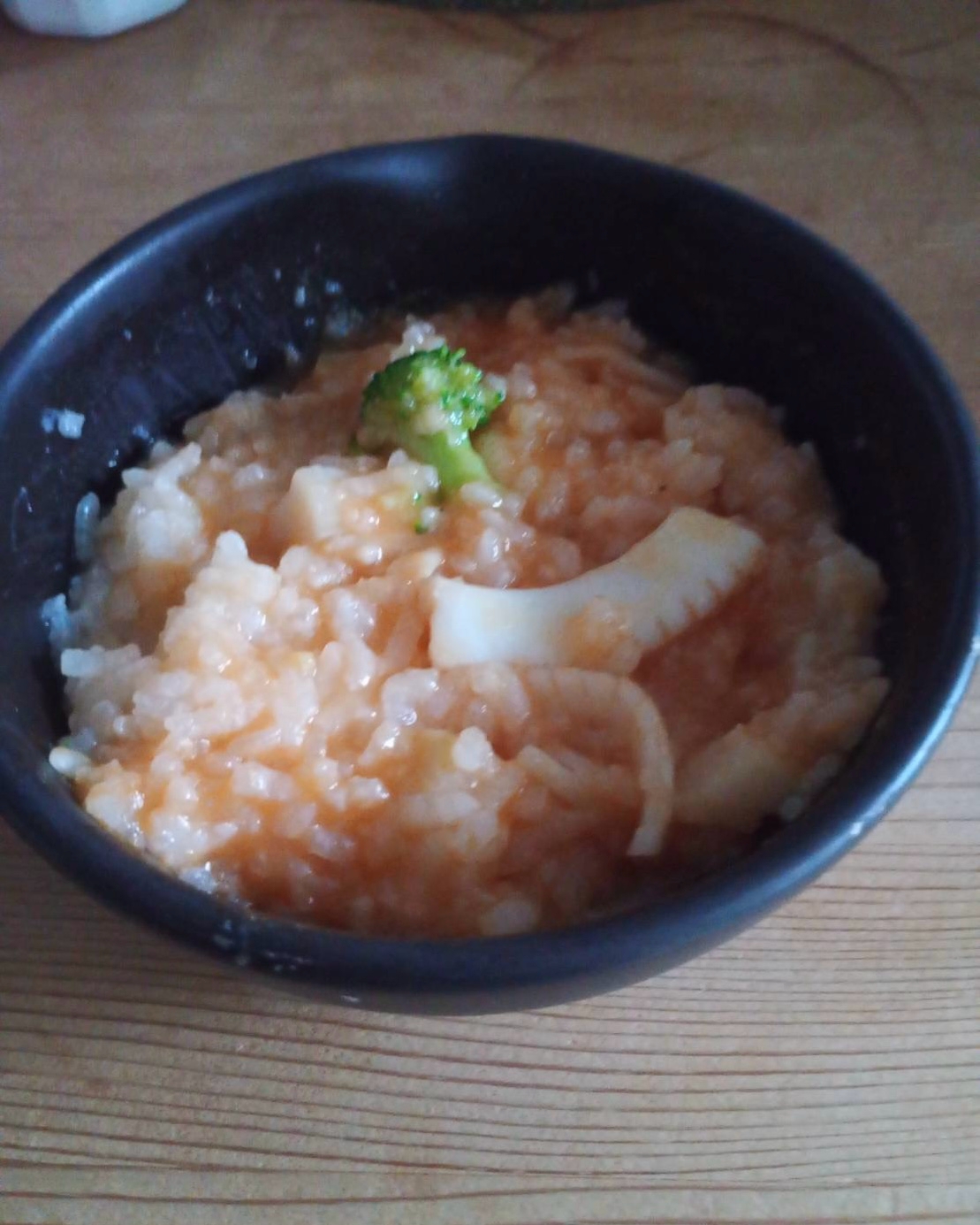 ブロッコリー人参いか入りご飯♪