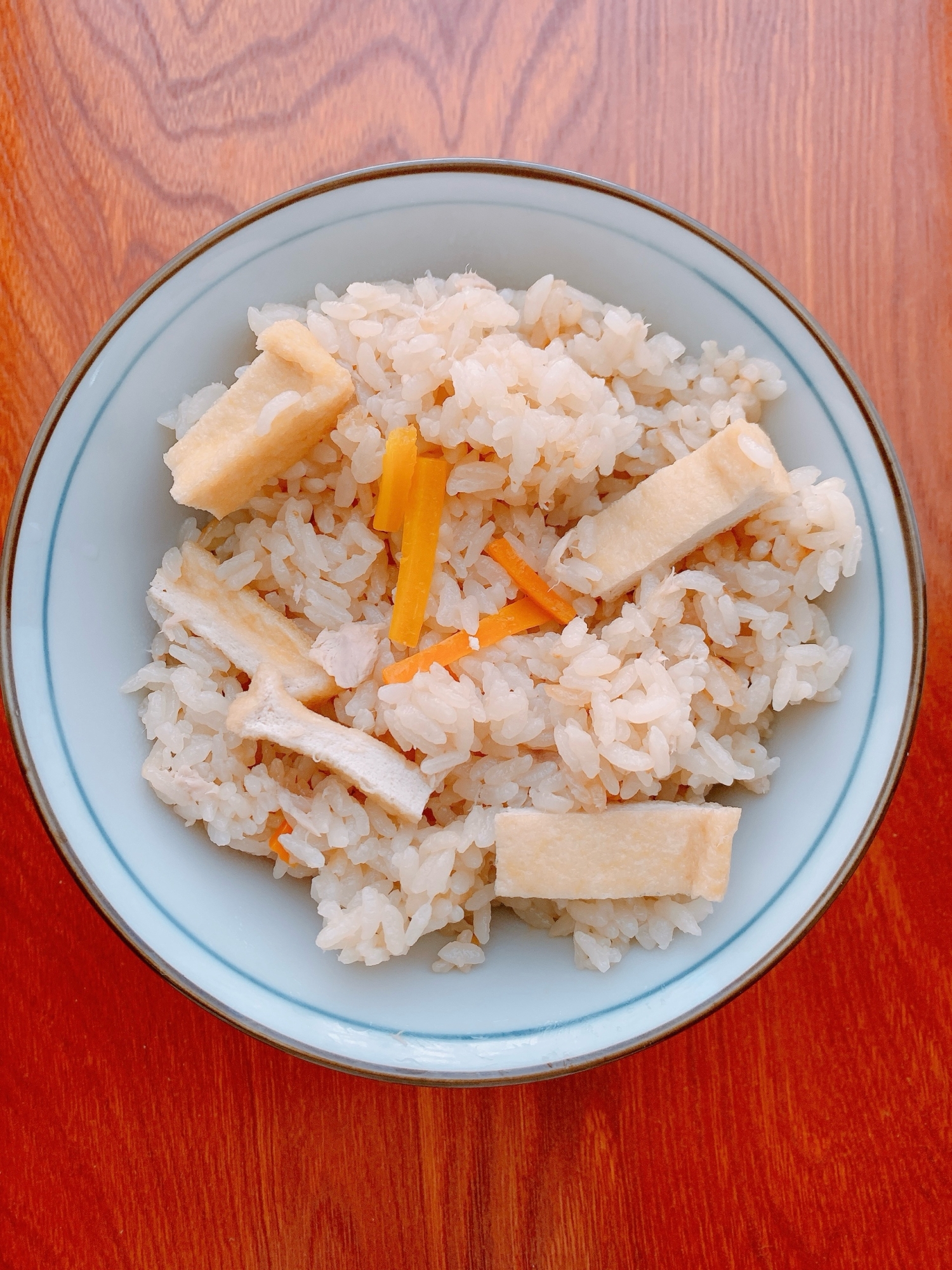 ツナと油揚げの炊き込みご飯