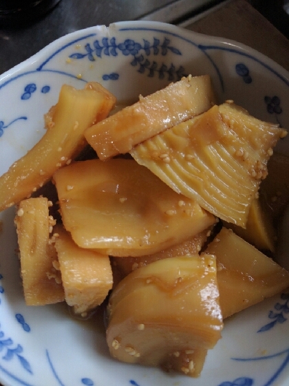 タケノコのゴマ味噌煮～フライパンで簡単煮物～