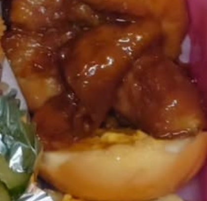 鶏胸肉とゆでたまごの甘辛炒め