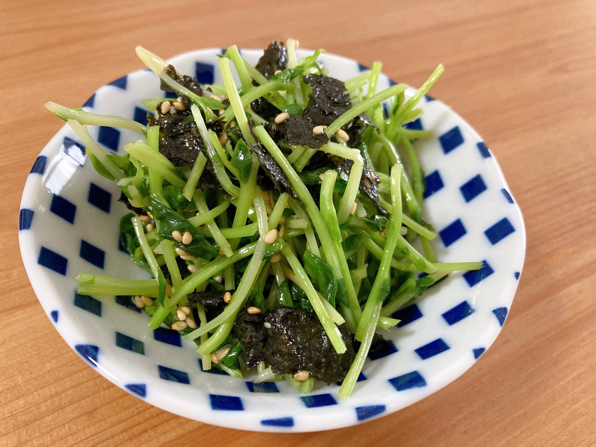 レンチンで簡単あと一品＊豆苗海苔ナムル