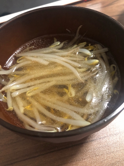 もやしだけでもおいしい和風スープ